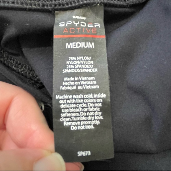 Spyder Tech Flex Pocket Ankle Leggings Black M Medium - Picture 11 of 11